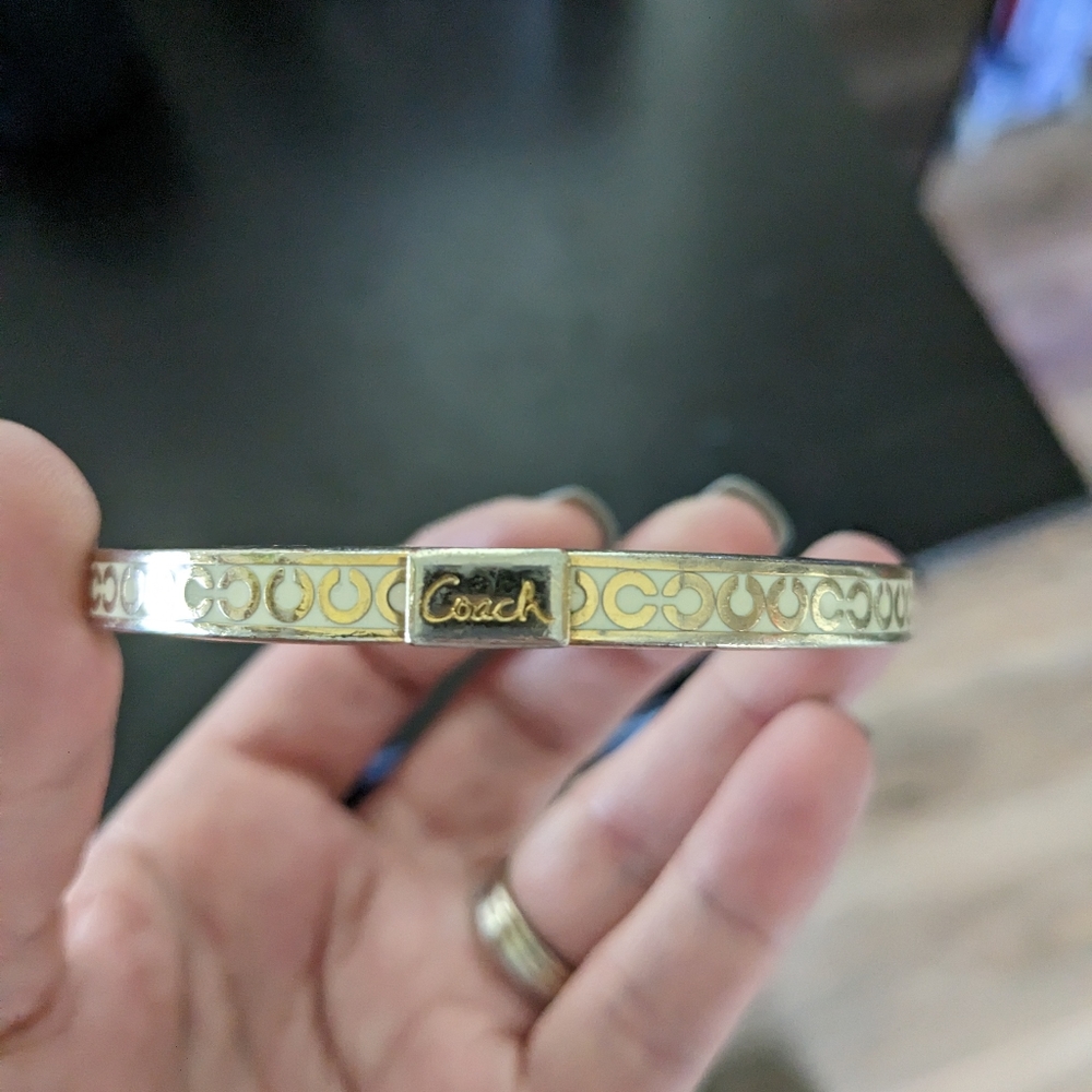 Coach gold bangle bracelet